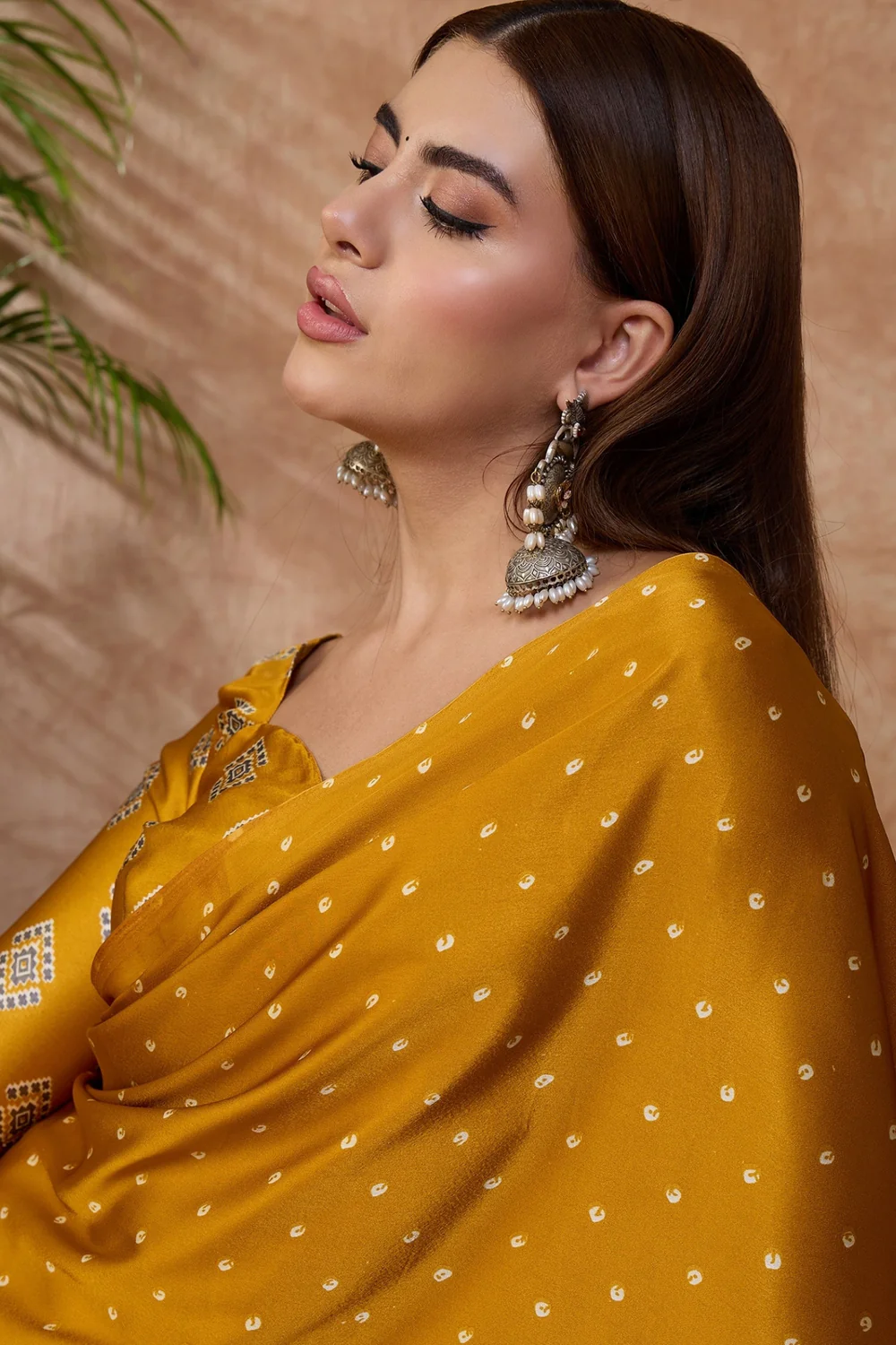 Look Stylish with a Yellow Semi Modal Saree and Blouse Piece image 3