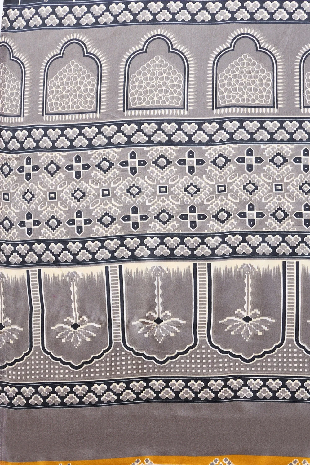 Look Stylish with a Yellow Semi Modal Saree and Blouse Piece image 4