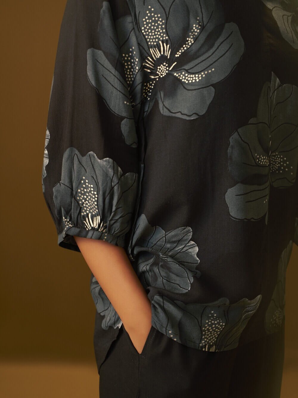 Look Stylish in a Black Printed Rayon Co-Ord Set image 4
