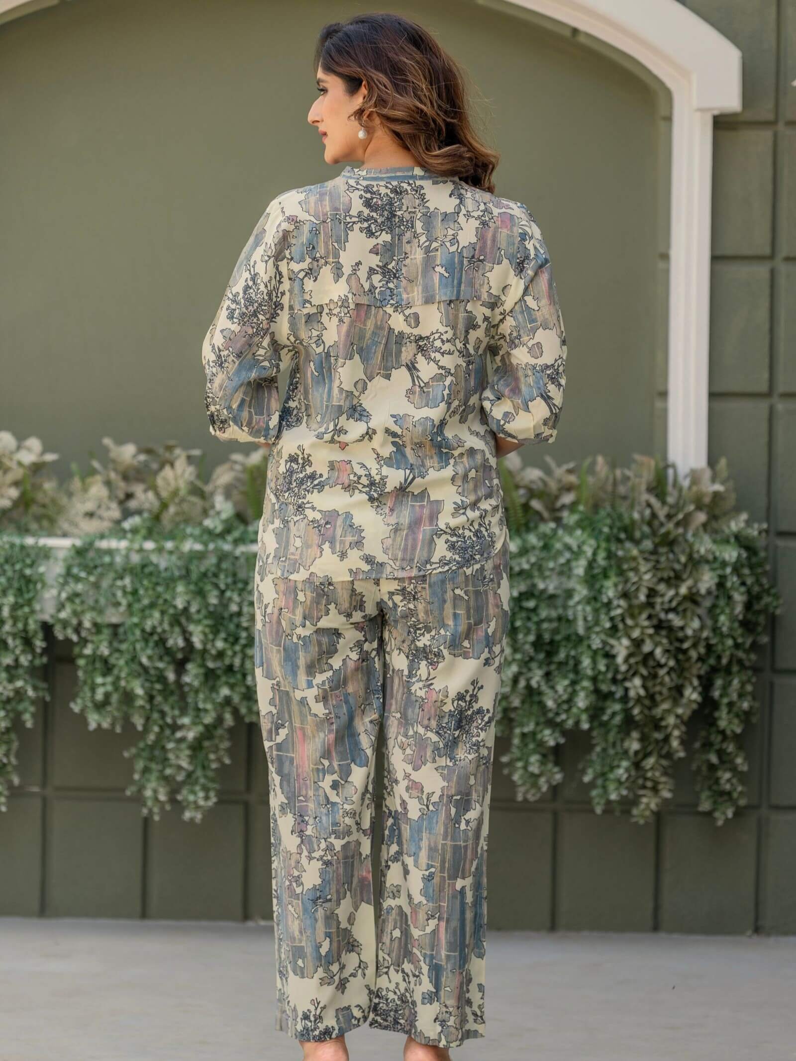 Upgrade Your Style with a Multicolor and Grey Foil Printed Viscose Rayon Co-Ord Set image 2