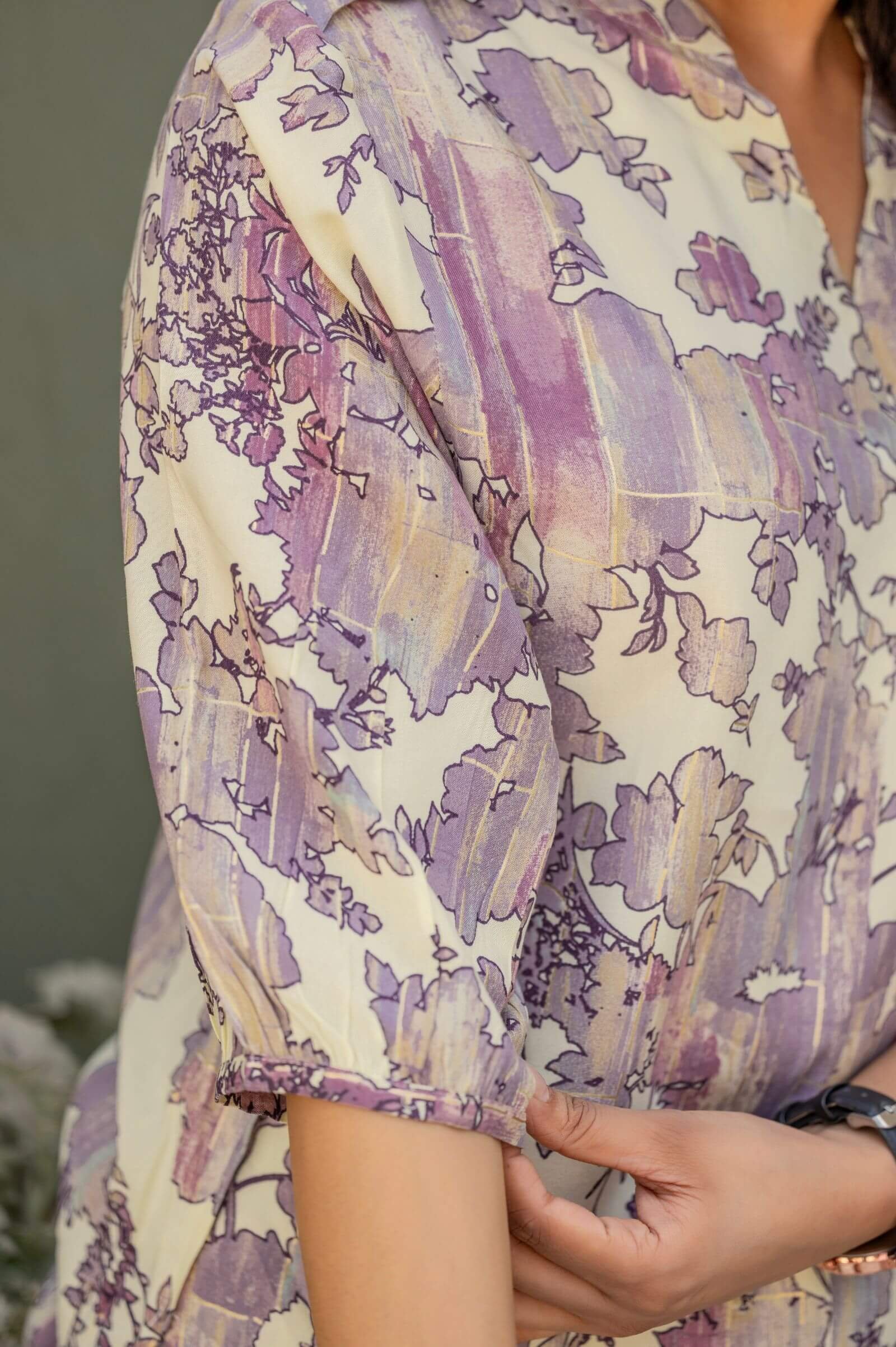 Feel Elegant in a Multicolor and Rust Foil Printed Viscose Rayon Co-Ord Set image 5