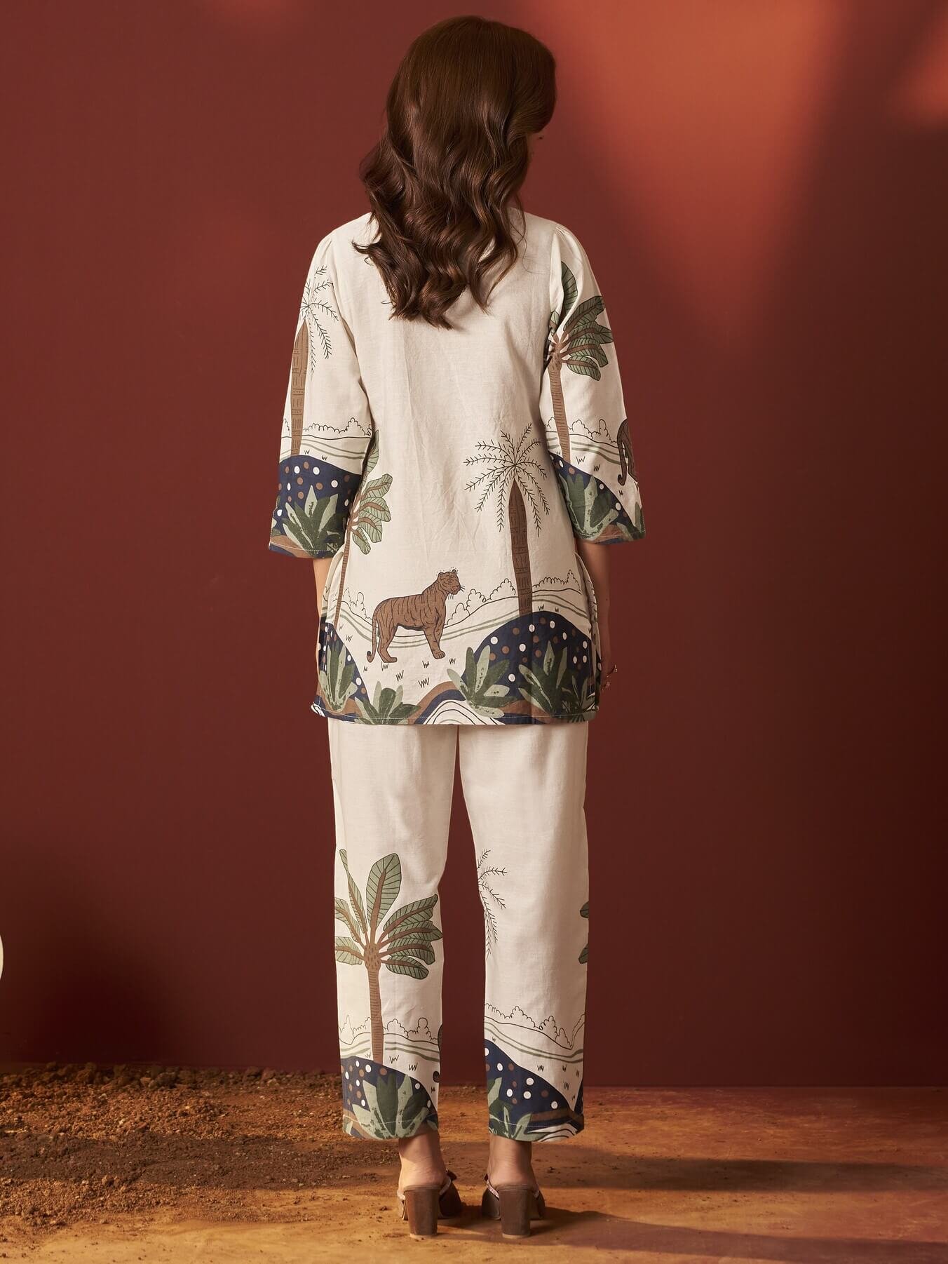 Time to Shine with Off White Printed Cotton Co-Ord Set

---

It's your moment to shine with the Off White Printed Cotton Co-Ord Set. image 2