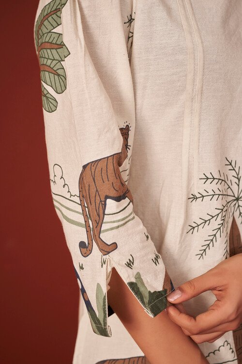 Time to Shine with Off White Printed Cotton Co-Ord Set

---

It's your moment to shine with the Off White Printed Cotton Co-Ord Set. image 5