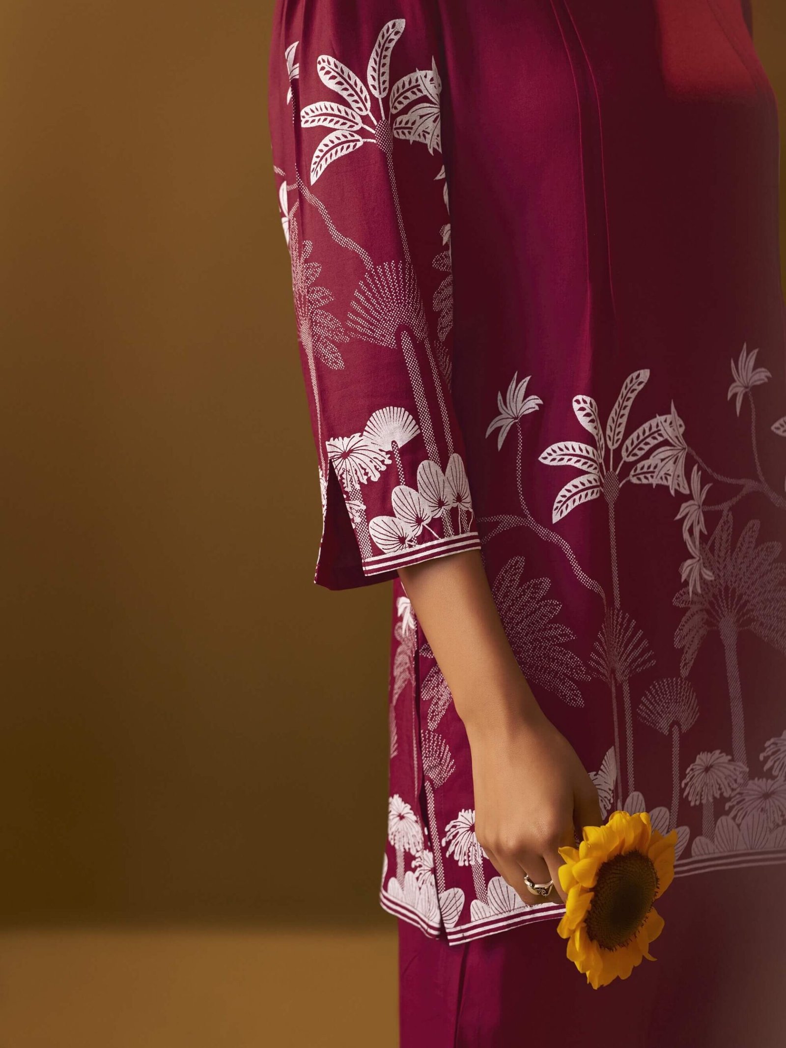 Look fabulous in a red printed rayon co-ord set! image 4